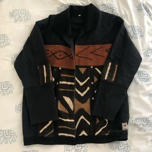 Vintage black tribal print jacket